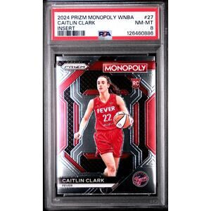 2024 Panini Prizm Monopoly Wnba Insert #27 Caitlin Clark Insert PSA 8